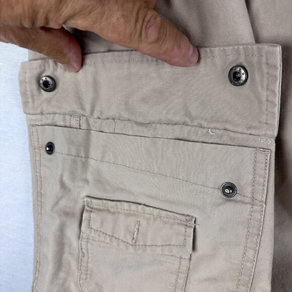 BOSTON TRADES SHORTS MEN'S ,EDIUM BEIGE KHAKI CARGO DRAWSTRING BEACH RELAXED - Picture 5 of 16